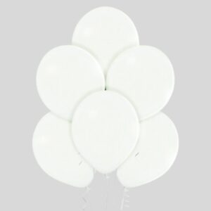 Balon lateksowy B105 Belbal 12 cali, pastel, kolor 002 White 100 sztuk