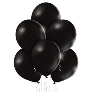 Balon lateksowy B105 Belbal 12 cali, pastel, kolor 025 Black 50 sztuk