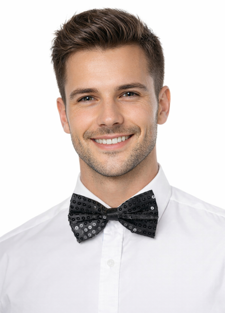 Mucha czarna w cekiny czarne - obrazek 2