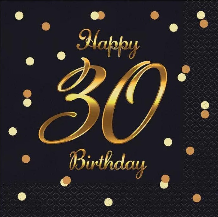 Serwetki 30 urodziny