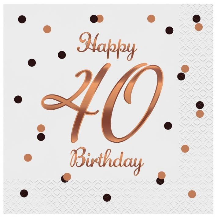 serwetki 40 urodziny