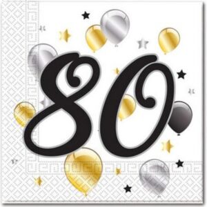 Serwetki 80 urodziny