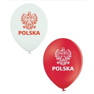 Balon lateksowy z nadrukiem Polska 12 cali 10 sztuk