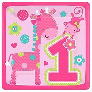 Talerzyki 1 urodziny 18 cm 8 sztuk