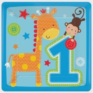 Talerzyki 1 urodziny 18 cm 8 sztuk