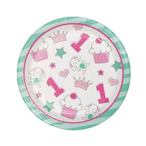 Talerzyki 1 urodziny 18 cm 8 sztuk