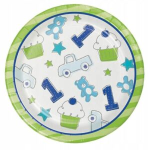 Talerzyki 1 urodziny 18 cm 8 sztuk