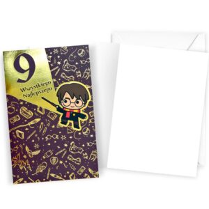 Karnet kartka 9 urodziny Harry Potter
