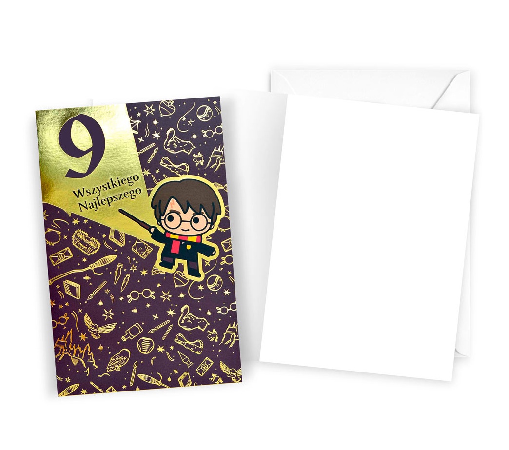 Karnet kartka 9 urodziny Harry Potter