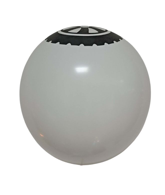 Balon lateksowy koło białe 9 cali - obrazek 2