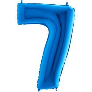 Balon foliowy cyfra 7, kolor blue, 102 cm