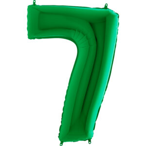 Balon foliowy cyfra 7, kolor zielony, 102 cm