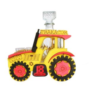 Traktor + karafka i 4 kieliszki na 18 urodziny