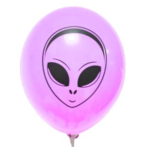 Balon kosmita ufoludek lawendowy 12 cali