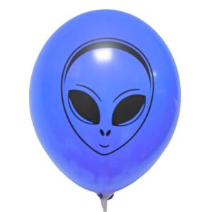 Balon kosmita ufoludek niebieski 12 cali