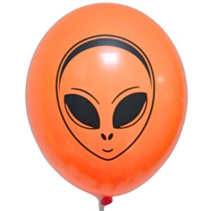 Balon kosmita ufoludek pomarańczowy 12 cali
