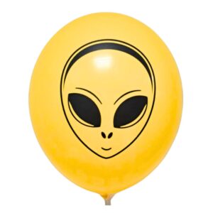 Balon kosmita ufoludek żółty 12 cali