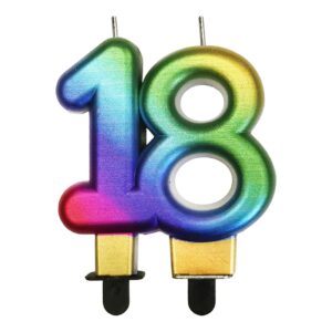 Świeczka 18 tęczowa