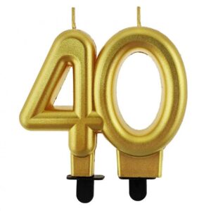 Świeczka 40 złota