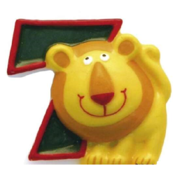 Świeczka cyfra 7 lew 5 cm