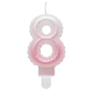 Świeczka cyfra 8 ombre różowe 7 cm