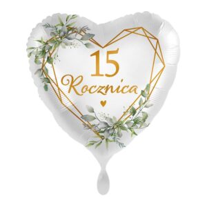 balon foliowy 18 cali 15 rocznica ślubu